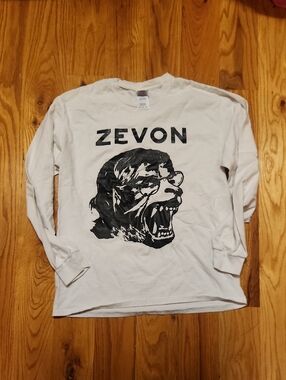 Warren Zevon Wereworlf White Long-Sleeve Tee
